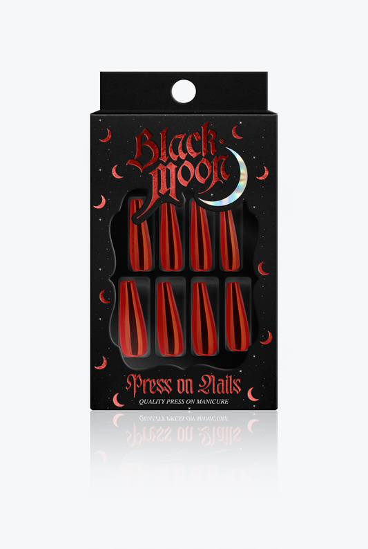 CRIMSON MOON PRESS ON NAILS