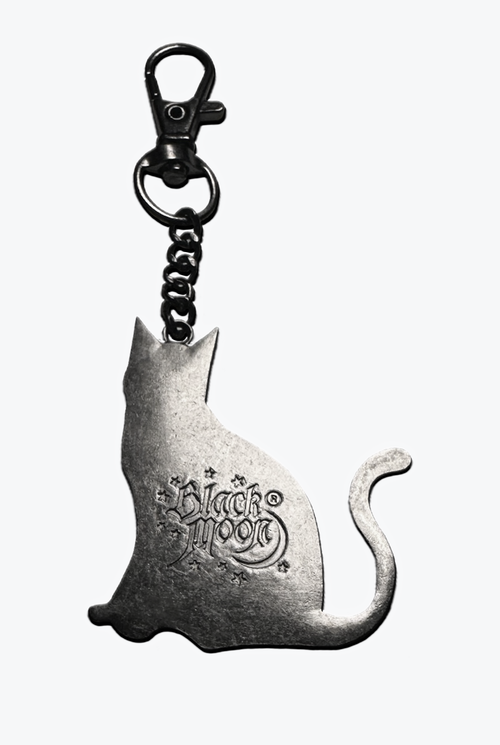 Black Moon Kitty Keychain